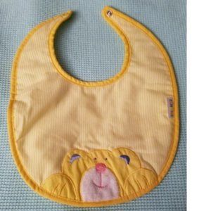 VINTAGE NEW Fancies Baby Bib w/ Bear (Size: 9 1/2 inches Wide x 11 inches Long)